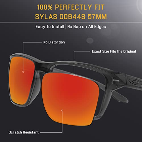 Image of Bwake Replacement Lenses for Oakley Sylas OO9448 57mm / Sylas XL OO9448 60mm Sunglasses POLARIZED