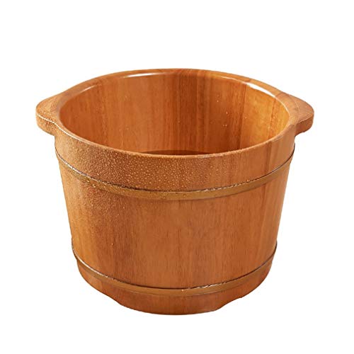 Bañera de madera para spa de pies, relajante y artesanal