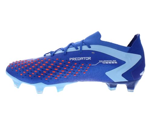Image of adidas Predator Accuracy 1 Low FG Unisex Shoes Size 12.5, Color: Bright Royal /Footwear White /Bliss Blue-Blue