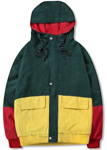Image of SANGTREE Men's Casual Corduroy Jacket Lightweight Zip Up Vintage Jacket Outerwear