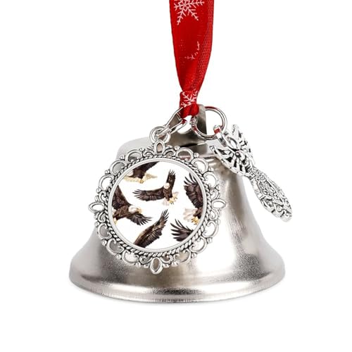 Flying Eagle Funny Christmas Bell Ornament Cute Xmas Tree Hanging Pendant Decoration for Holidays Party