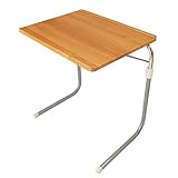 Viseo 角度・高さ調節可能折りたたみサイドテーブル ライトブラウン