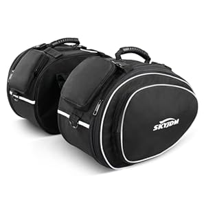 Skyjdm Motorcycle Saddlebags With Protective Cover, Large Capacity Extendable Saddle Bags Motorcycles, Motorcycle Side Bag With Reflective Strip 8 41uhxu0u6 l. sl500 . ss300