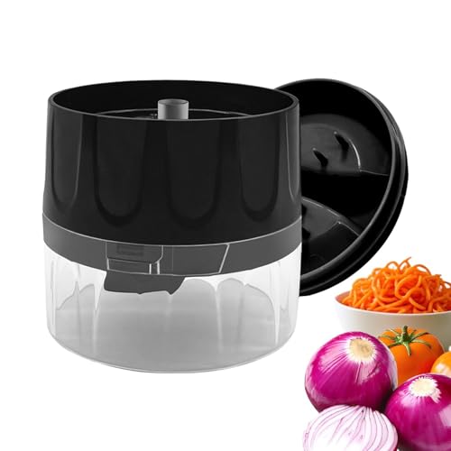 Zunetsutock Cortador en espiral de verduras con función de cepillado, recipiente recogedor ajustable, herramienta de cocina, cortador en espiral, pepinos, zanahorias, calabacines, espiralizador de