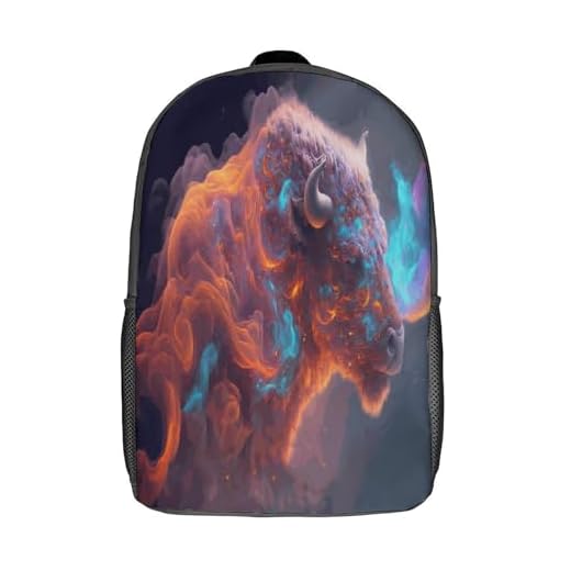 XJmoney Mochila Spirit Animal Bison de 17 pulgadas, mochila para niños, mochila escolar para estudiantes, mochila, impresa en 3D para niños y niñas