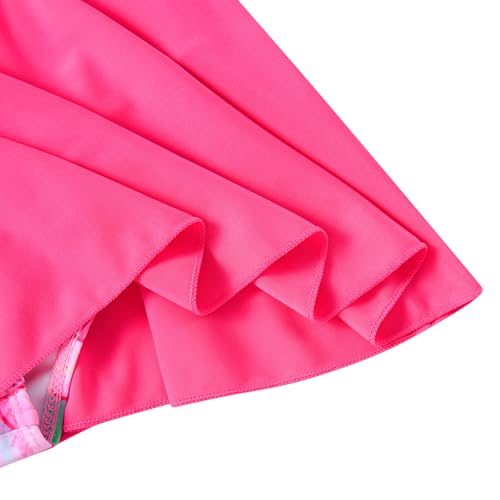 Image of Yousie Girls Swimsuit One Piece Tropical Kids Bathing Suit Swimwear Adjustable Swim Dress 5-9 Years
