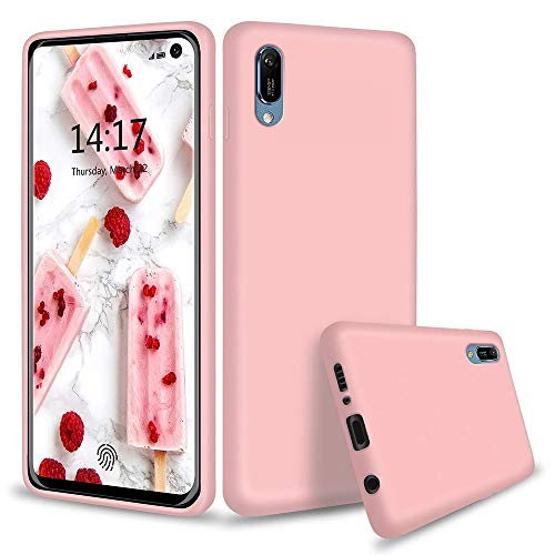 AChris Funda Samsung Galaxy M40S Silicona Líquida con Pelusa Forro Protector TPU Anti-Choque Ultra-Delgado Case con TPU Suave para Samsung Galaxy M40S, Rosado