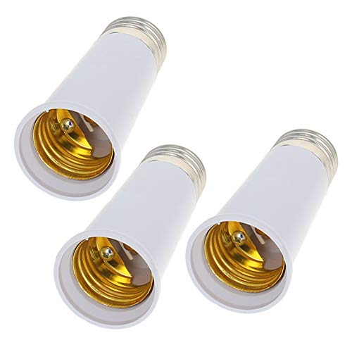 Othmro E27 to E27 Extender Adapter Converter Lamp Bulb Socket Holder Height 95mm 3pcs