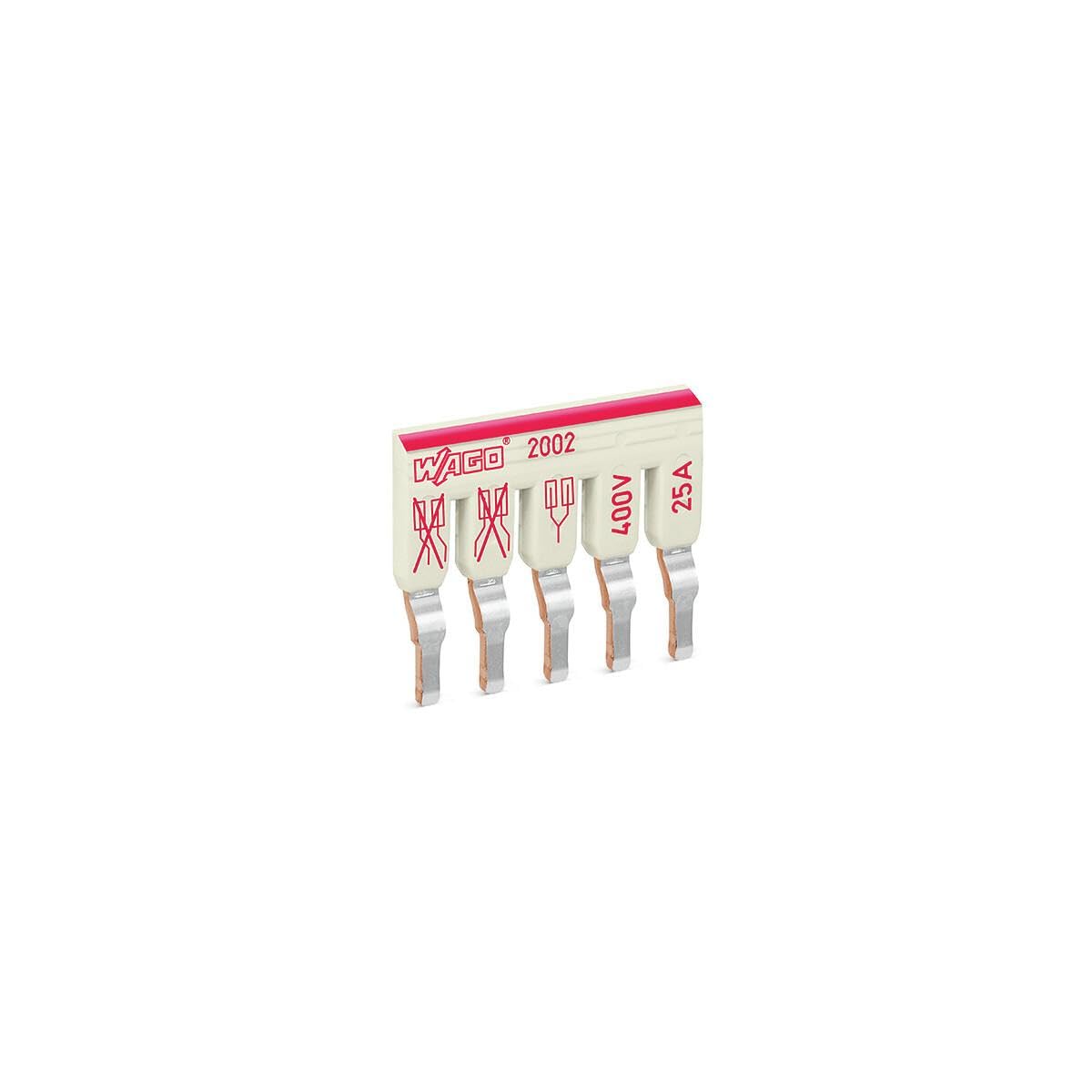 TOPJOB®S staggered jumper; for 2002 and 2003 series; insulated; 5-way; light-gray