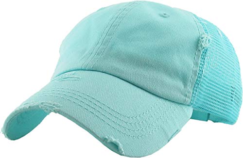 Image of Classic Plain Ponytail Messy High Bun Headwear Adjustable Cotton Trucker Mesh Glitter Hat Baseball Cap