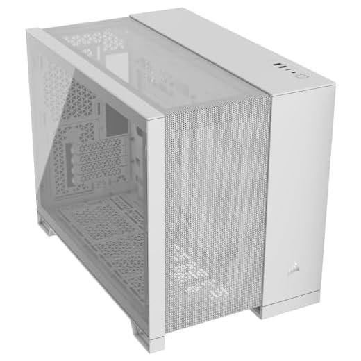 CORSAIR 2500D AIRFLOW mATX PC Case - Nessuna Ventola Inclusa - Design a Doppia Camera - Ampia Flessibilità di Raffreddamento - Compatibile con Schede Madri a Connessione Inversa - Bianco