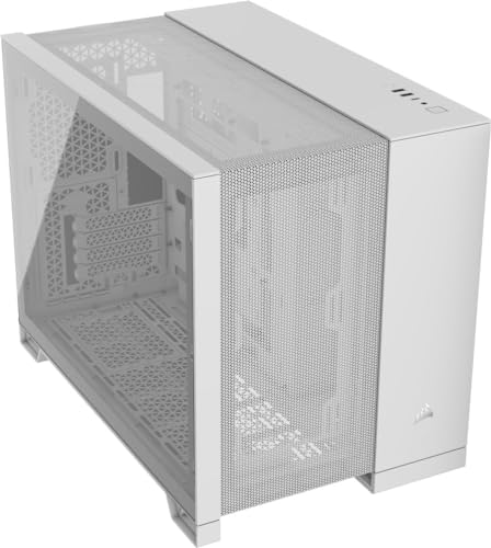 CORSAIR 2500X Caja de PC mATX de Cristal Templado - Sin Ventiladores Incluidos - Diseño de Doble Cámara - Amplia Flexibilidad de Refrigeración - Compatible con Placa Base de Conexión Inversa - Negro