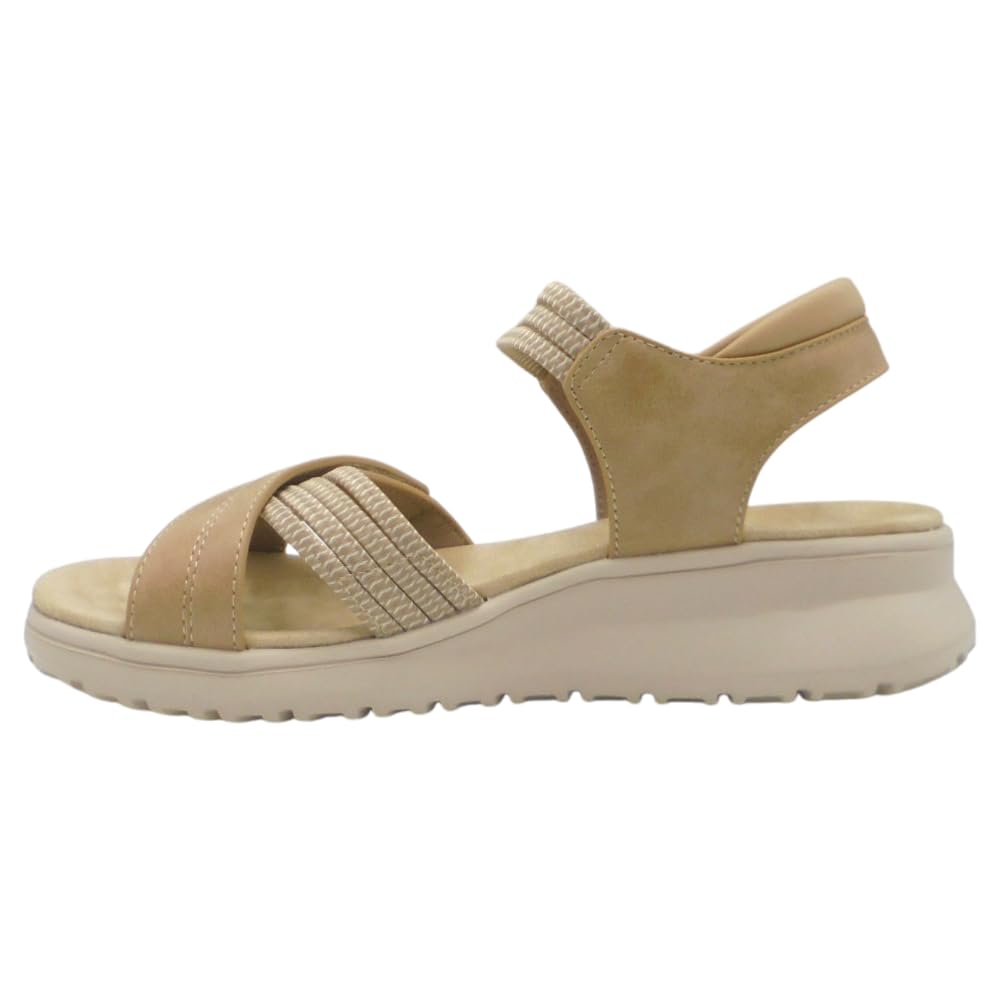 Amarpies - ABZ30159 Sandalias de Cuña Mujer, Horma Amplia, Ligeras y Cómodas con Suela PU – Uso Diario y Máximo Confort para: Mujer
