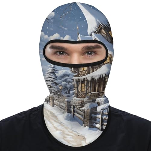 Balaclava para Hombres, Máscara de Esquí para Invierno, Escena Feliz de Navidad, Cubreboca para Ciclismo miniatura 7