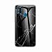 Produktbild Miagon Galaxy M21 Glas Handyhülle,Marmor Serie 9H Panzerglas Rückseite mit Weicher Silikon Rahmen Kratzresistent Bumper Hülle für Samsung Galaxy M21,Schwarz