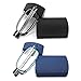 prtcslwd 2 Pack Folding Reading Glasses Stainless Steel Mini Anti-Blue Light Blocking Reader for Men Women (2 Pair （black+blue）, 2.5, Diopters)