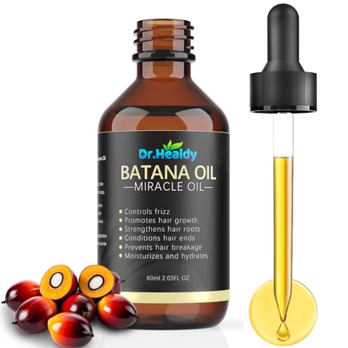 Image of Batana Oil for Hair Growth, 100% Pure & Unrefined - Deep Repair Dry Damaged Hair, Reduce Frizz & Split Ends, Nourish Scalp with Omega 9 & Vitamin E, for All Hair Types (60ml 2.03Fl.Oz)