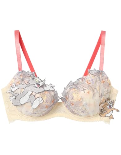 Amazon.co.jp: [ウンナナクール] ブラジャー 【トムとジェリーコラボ】 ナチュラルなつけごこち パカパカしにくい BUN205 CR C70