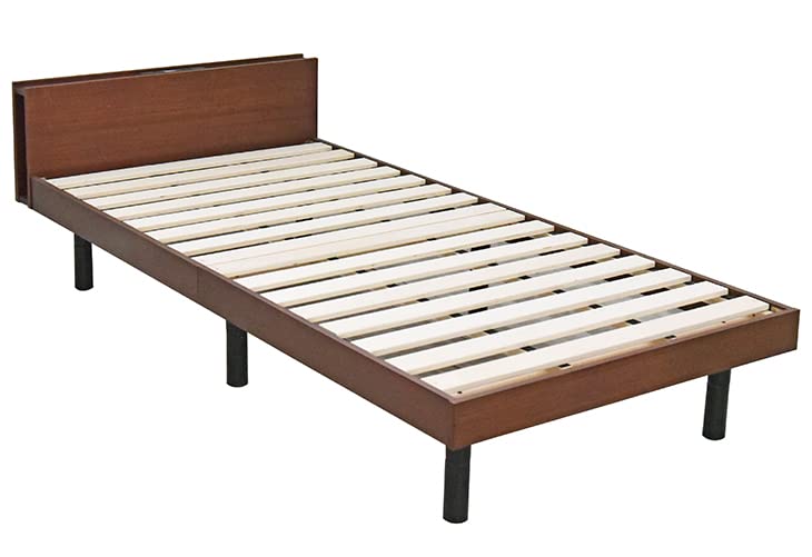 Amazon｜ベッドフレーム クレール シングル ブラウン すのこベッド 3