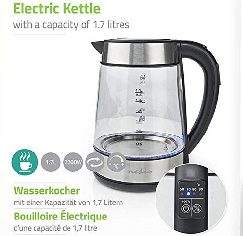 TronicXL Design Frühstücksset Toaster + 1,7l Glas beleuchteter Wasserkocher Edelstahl beleuchtet mit einstellbarer… – Bild 5