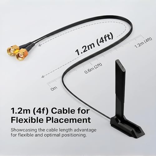 Antena WiFi 6E base magnética triple banda 6GHz RP-SMA para PC gaming ASUS ROG 3
