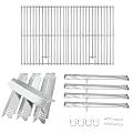 Grill Replacement Parts for Nexgrill 4 Burner 720-0830X, Grill Grate, Grill Burner and Heat Plates for Nexgrill Replacement Parts 4 Burner, Grill Parts Kit for Nexgrill 720-0830X Replacement Parts