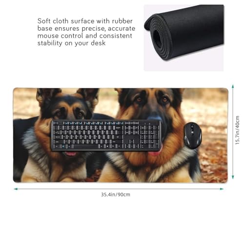 Tapis de souris long antidérapant XXL et stable pour clavier d'ordinateur