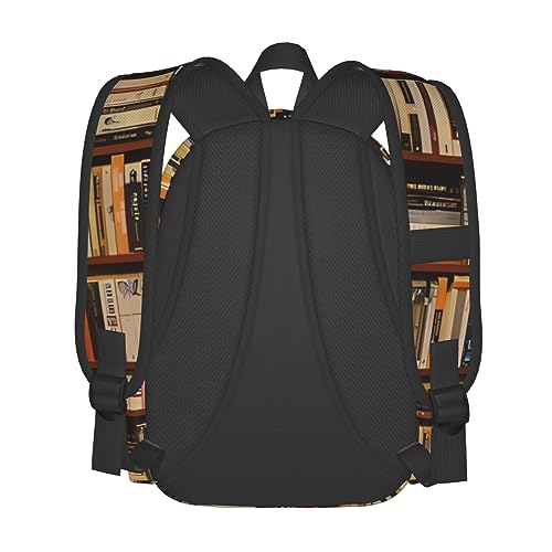 Sac à dos imperméable imprimé étagère noir grande capacité pour ado - 4