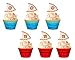 luck sea Moana Cupcake Toppers Wrappers Party Supplies - Luau Hawaiian Tropical Birthday Cake Decorations