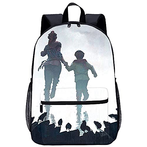 QULONG The Plague Tale: Innocence Hugo de Lune Rucksack 3D-gedruckter Teenagers Schultasche Casual Daypack Leichte Travel Rucksäcke Fashion Daypack Travel Rucksack Leinwand-Rucksack