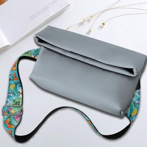 Image of Adjustable Purse Strap for Women, Crossbody Wide Handbag Strap Replacement, Sturdy Bag Strap with Silver Hardware