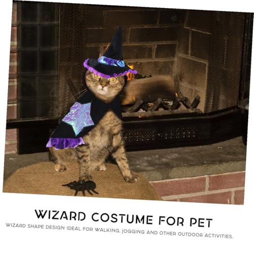 Disfraz para perro Wizard tamaño grande Halloween miniatura 6