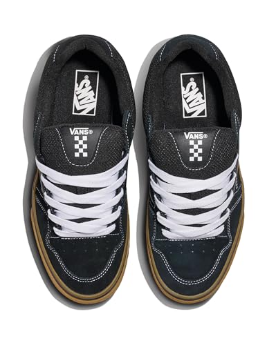 Vans Men's Caldrone Shoe | Chunky Low-Top Fashion Sneakers with Retro-Inspired Style, Black Gum, 9