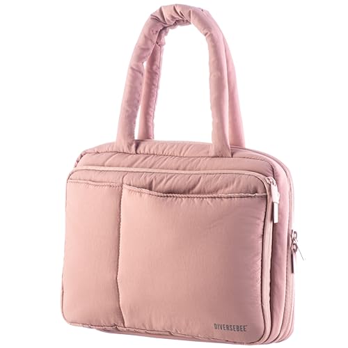 DIVERSEBEE Large Bible Cover with Handles, Bible Carrying Case for Women, Bible Tote Bag, Bible Book Cover, Bible Accessories, Christian Gift (Pink)