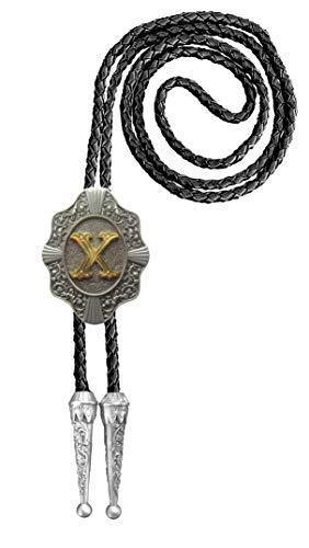 Cravate western lettre X pour mariage country et soirées line dance