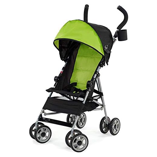 Kolcraft Cloud Lightweight Umbrella Stroller with Large Sun Canopy, Spring Green