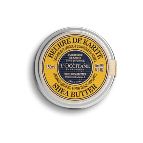 L'OCCITANE Organic Certified Pure Shea Butter: , Nourish Dry Skin & Hair, With Vitamin E, Multipurpose Organic Beauty Balm, Treatment, Protects From Dryness, Softening Cover