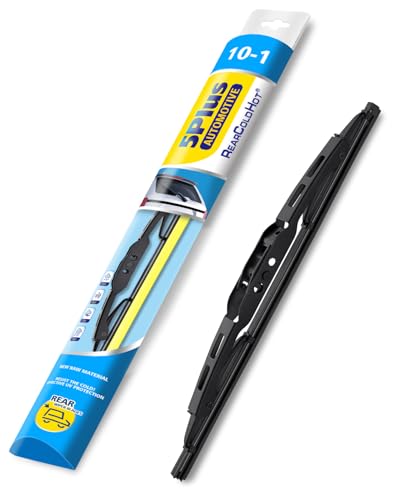 5 PLUS® 10 Inch Rear Wiper Blade Fit J/U Hook Wiper Arm (1PC PVC Pack),Replacement for Chevy Trax 2015-2022 Traverse 2018-2024/GMC Acadia 2017-2023 Rear Windshield Wiper Mute Original OEM Quality