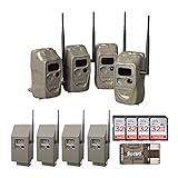 Cuddeback CuddeLink Black Flash J-1538 Cameras (4pk), Security Bundle (10 Items)