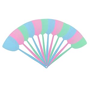 EKKONG Fly Swatter 12 Pack Plastic Fly Swatters met lange handgrepen, huishoudelijke vliegenmepper Muggenwesp…
