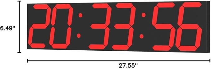 Reloj Digital de Pared Grande con LED de 27 pulgadas miniatura 3