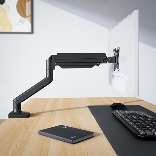 Image of ErgoYou - Premium Gas Spring Adjustable Monitor Arm Stand - VESA Mount - Weight Capacity 2-9 kgs - for Most 13-32 inch Screens - Clamp or Grommet Mount - 360 Degree Rotation - G3 Series