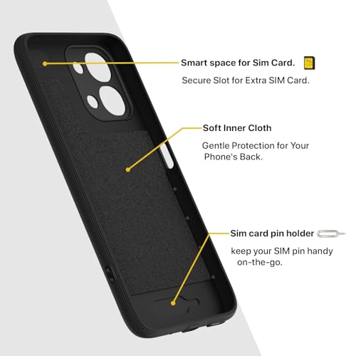 Image of Shockproof Case Compatible with Vivo T5x 5G / Y51 Pro 5G / iQOO Z11x 5G | Full Camera Protection | TPU Flexible Back Cover for Vivo T5x 5G / Y51 Pro 5G / iQOO Z11x 5G (Matte Black)
