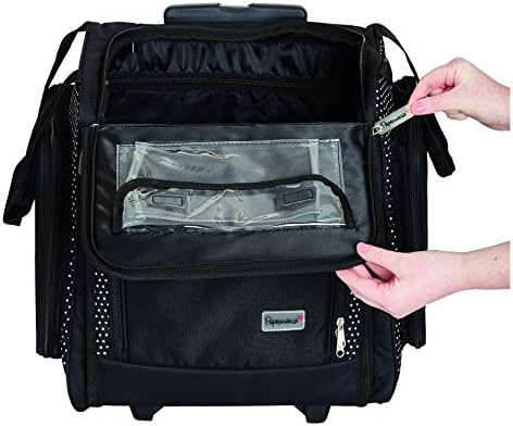 Papermania Liquorice Dot Wheelable Craft Tote, Black