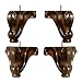 Osborne Wood Products Replacement Furniture Legs, Hardwood with Dark Walnut Finish & Pre-Installed Hardware Couch Legs- Set of 4-5.75" x 6.5", Replacement Feet for Sofa, Chair, Ottoman, and More!