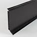 Produktbild 10 Meter Fußleisten | Sockelleisten 60 x 12.8 mm"25560-1594" aus PVC Hartschaum mit durchgefärbter Weichlippe| Kunststoff-Leiste schwarz