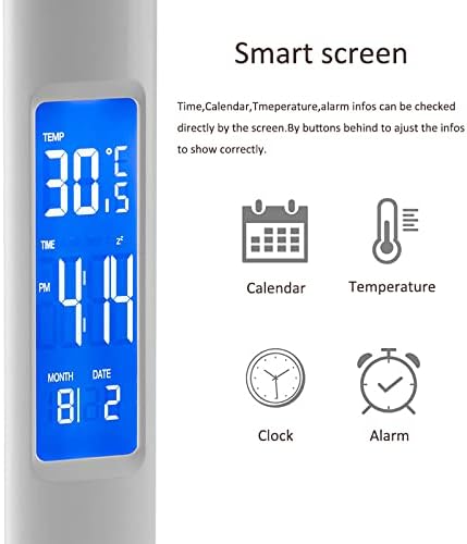 OUNSINN led Desk lamp with Wireless Charger,6 in 1 Clock, Alarm, Date, Temperature, Office Lamp, Table Light with USB Charging Port led Night Lights for Home Lighting Office Lighting