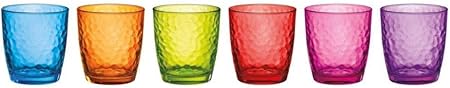Een Lot Van 6 Kristallen Val Saint Lambert Glazen Met Verschillende Kleuren Onderaan Gemerkt