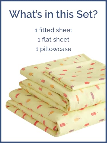 Image of Kids Twin Size Popsicle Bed Sheets - 3 Piece Kids Popsicle Sheet Set - Summer Treat Bedding - Ultra-Soft, Cute & Cozy - Breathable & Machine Washable - Sweet Bed Set for Boys, Girls, Teens & Toddlers
