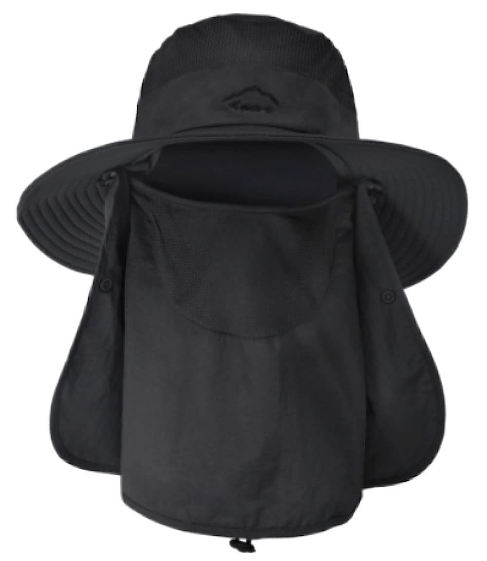 FREESE Safari Hat, Wide Brim Hat for Men, Ultra-lightweight, Moisture-wicking, Quick Drying, Mesh, UV Protection, Pollen and Sunburn Protection, 2-Way Folding, Fishing, Hiking, Outdoor Sports